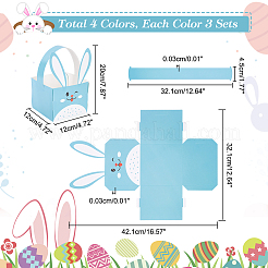 Rabbit Paper Storage Gift Boxes with Handle&nbsp;CON-WH0095-40