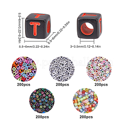 5 Styles Transparent & Opaque Acrylic Beads&nbsp;MACR-SP0001-12B