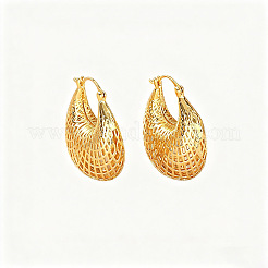 Hollow Brass Hoop Earrings for Women&nbsp;WG55E8D-01