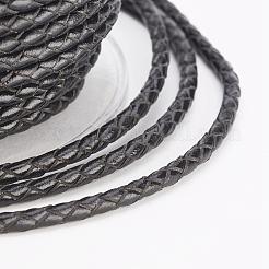 Eco-Friendly Braided Leather Cord&nbsp;OCOR-L035-3mm-E09