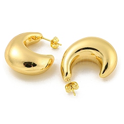 Rack Plating Brass Stud Earrings&nbsp;EJEW-M247-27B-G