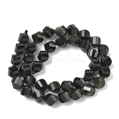 Natural Golden Sheen Obsidian Beads Strands&nbsp;G-C267-B18