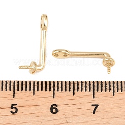 Brass Stud Earring Findings&nbsp;KK-C163-04G