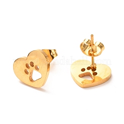 Ion Plating(IP) 304 Stainless Steel Stud Earrings&nbsp;EJEW-C001-06G