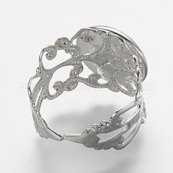 Cuff Brass Filigree Ring Setting&nbsp;X-KKC-G002-34S