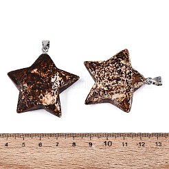 Natural Tree Bark Agate Pendants&nbsp;G-Q606-09
