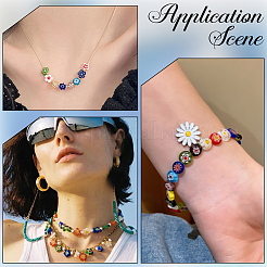 160Pcs 8 Styles Handmade Millefiori & Evil Eye Lampwork Beads&nbsp;LAMP-PA0001-73
