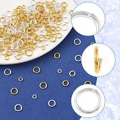 400Pcs 4 Styles Open Jump Rings Brass Jump Rings&nbsp;KK-FS0002-08G