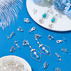 30 Pairs 925 Sterling Silver Clip-on Earring Findings&nbsp;STER-PH0005-01S
