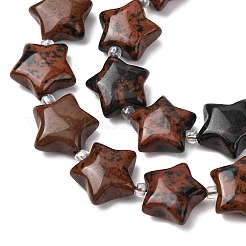 Natural Mahogany Obsidian Beads Strands&nbsp;G-K359-E03