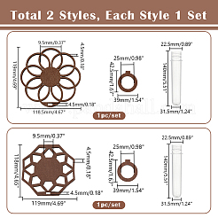 2 Sets 2 Styles Wall Hanging Terrarium Planter with Plastic Tube&nbsp;ODIS-GA0001-53C
