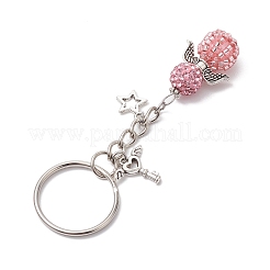Alloy with Glass Seed Beads Keychain&nbsp;KEYC-MZ00010-03