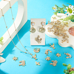 54Pcs 6 Styles Alloy Rhinestone Pendants&nbsp;FIND-TA0010-65KCG