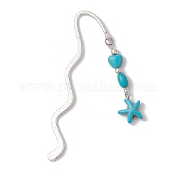 3Pcs 3 Styles Zinc Alloy Wavy Bookmarks&nbsp;AJEW-JK00297