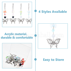 4Pcs Alloy & Acrylic Mobile Straps&nbsp;HJEW-HS00007