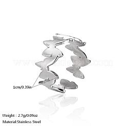 304 Stainless Steel Cuff Open Rings for Women&nbsp;XQ6225
