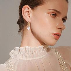 Knot with Imitation Pearl Dangle Stud Earrings&nbsp;JE1099A