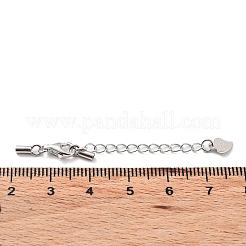 Anti-Tarnish Rhodium Plated 925 Sterling Silver Curb Chain Extender&nbsp;STER-G039-03B-P