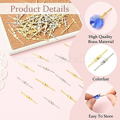 120Pcs 2 Colors Brass Connector&nbsp;KK-YW0004-04