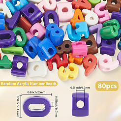 80Pcs Opaque Acrylic Beads&nbsp;OACR-PA0001-47
