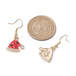 Christmas Theme Alloy Rhinestone Dangle Earrings&nbsp;EJEW-JE05830-06