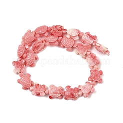 Synthetic Coral Dyed Beads Strands&nbsp;SHEL-Z003-04B