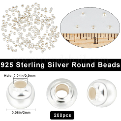 200Pcs 925 Sterling Silver Beads&nbsp;STER-BBC0006-27