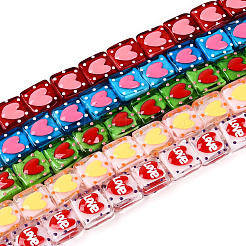 Handmade Spray Painted Lampwork Beads&nbsp;LAMP-N035-02