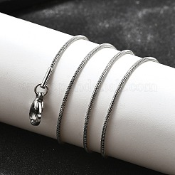 Tarnish Resistant 304 Stainless Steel Snake Chain Necklaces&nbsp;STAS-M174-018P-A