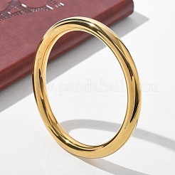 304 Stainless Steel Plain Bangles for Women&nbsp;BJEW-K271-01G