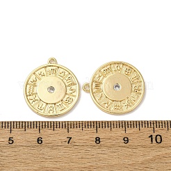Brass Micro Pave Cubic Zirconia Pendants&nbsp;KK-D388-09G