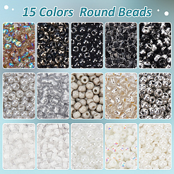 2396pcs 15 Styles Glass Seed Beads&nbsp;SEED-PH0002-39