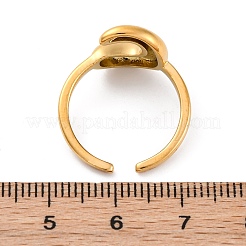 304 Stainless Steel Open Cuff Rings for Women&nbsp;LS-RJEW-M060-01G-03