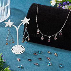 20Pcs Faceted Glass Charms&nbsp;RGLA-TADJ0001-01G