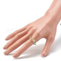 Imitate Austrian Crystal Bicone Glass Beaded Finger Rings&nbsp;RJEW-TA00003-02