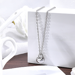 1Pc 304 Stainless Steel Heart Pendant Urn Ashes Necklaces&nbsp;NJEW-CN0001-20P