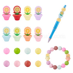 24Pcs 16 Styles Silicone Beads&nbsp;SIL-TA0003-01