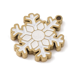 Christmas Theme Ion Plating(IP) 304 Stainless Steel Enamel Charms&nbsp;STAS-Z083-08G-07