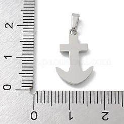 304 Stainless Steel Micro Pave Cubic Zirconia Pendants&nbsp;STAS-Z107-07P