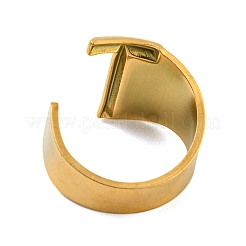 PVD Vacuum Plating 201 Stainless Steel Cuff Rings&nbsp;RJEW-Z032-01G-T