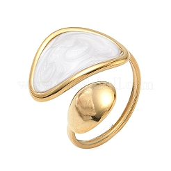 304 Stainless Steel Cuff Open Rings for Women&nbsp;RJEW-F208-02G-01