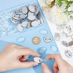Blank Oval Brooch Making Kit&nbsp;DIY-UN0005-20