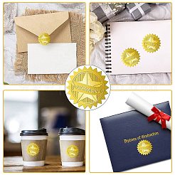 12 Sheets Self Adhesive Gold Foil Embossed Stickers&nbsp;DIY-WH0451-047