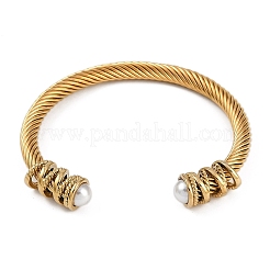 Ion Plating(IP) 304 Stainless Steel Cuff Bangles for Women&nbsp;STAS-M023-16G