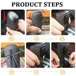 1Set Microfiber Leather Car Gearshift Covers&nbsp;AJEW-CL0003-27