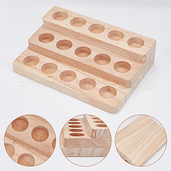 3-Tier 15 Slots Pine Wood Essential Oil Storage Display Riser Stands&nbsp;ODIS-WH0329-89