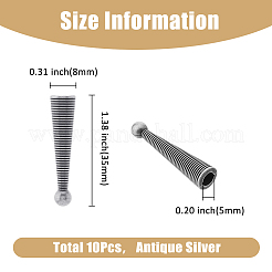 10Pcs Alloy Cord Ends&nbsp;FIND-FH0009-40AS