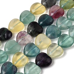 Natural Green Purple Yellow Fluorite Beads Strands&nbsp;G-NH0048-A01-01A