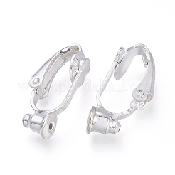 Brass Clip-on Earring Findings&nbsp;X-KK-Q115-S-NF