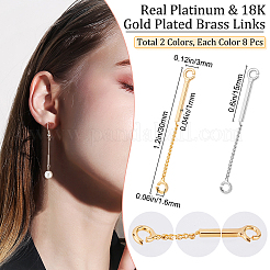 16Pcs 2 Colors Brass Links&nbsp;KK-BBC0002-30
